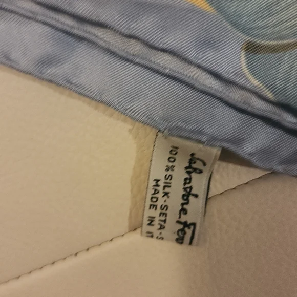 Salvatore Ferragamo Blue and Yellow Floral Accent Pillow - Picture 2 of 2